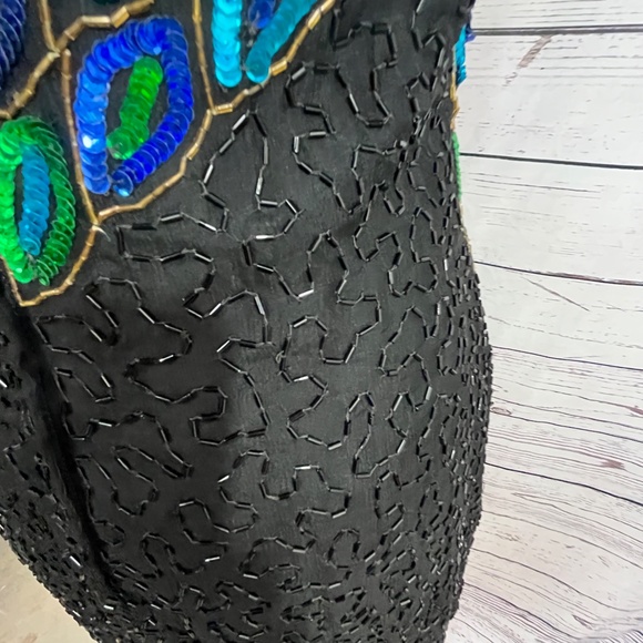 Amazing! Vintage Beaded and Sequin Silk Dress by Jennifer - Picture 12 of 17